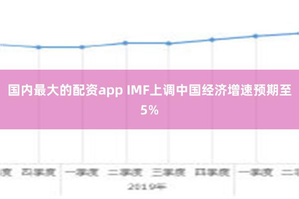 国内最大的配资app IMF上调中国经济增速预期至5%