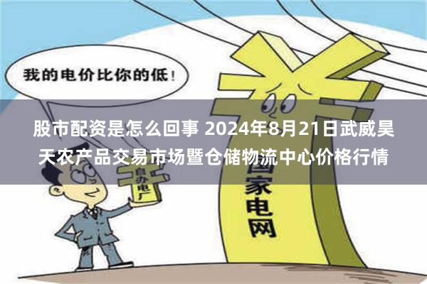 股市配资是怎么回事 2024年8月21日武威昊天农产品交易市场暨仓储物流中心价格行情