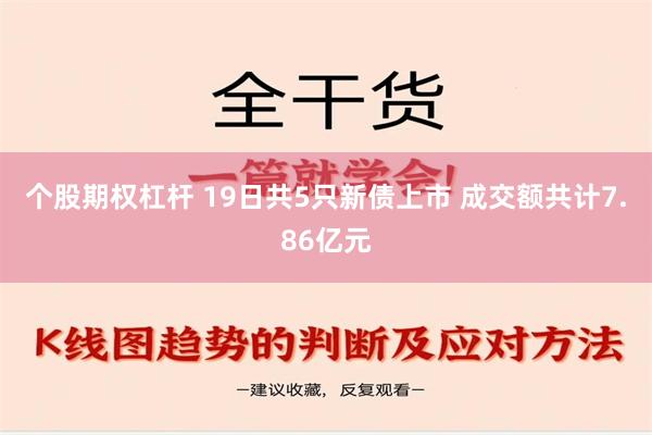 个股期权杠杆 19日共5只新债上市 成交额共计7.86亿元