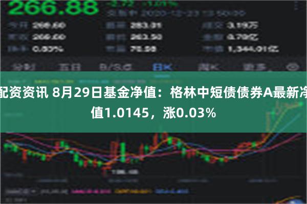 配资资讯 8月29日基金净值：格林中短债债券A最新净值1.0145，涨0.03%