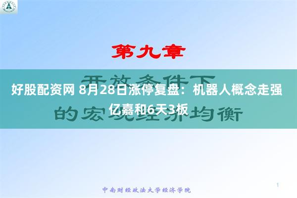 好股配资网 8月28日涨停复盘：机器人概念走强 亿嘉和6天3板