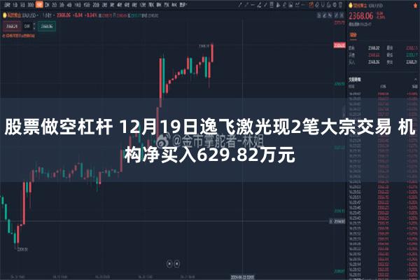 股票做空杠杆 12月19日逸飞激光现2笔大宗交易 机构净买入629.82万元