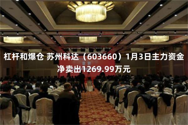 杠杆和爆仓 苏州科达（603660）1月3日主力资金净卖出1269.99万元